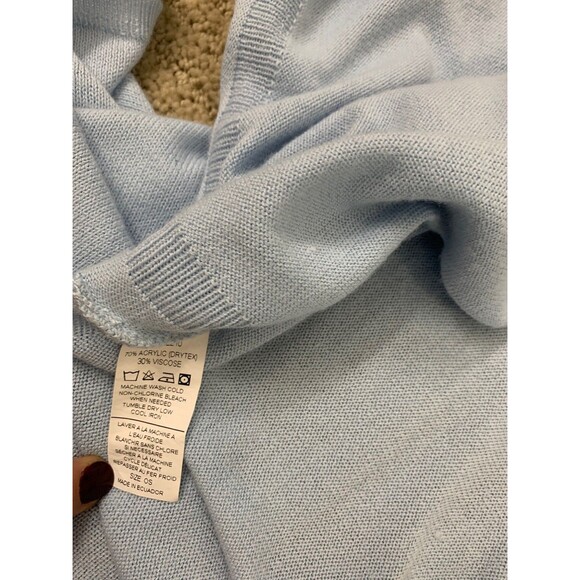 Mersea Catalina Oversized Crewneck Blue Lagenlook Side Slit Sweater Womens OS - Picture 6 of 12